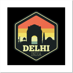 Delhi India Skyline Posters and Art